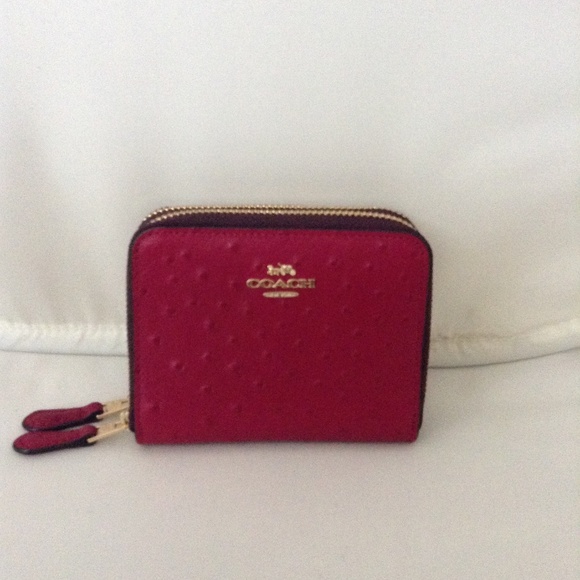 coach double zip around wallet